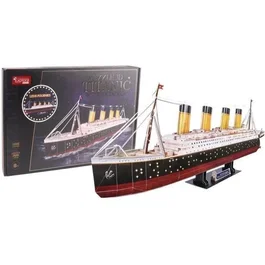 Explora Puzzle 3D Lumineux Bateau Titanic à Construire, 266 Pièces pour Enfants à Partir de 8 Ans, Cadeau Éducatif et Créatif