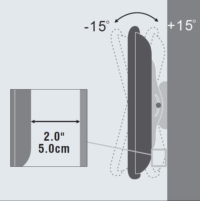 Vivolink Support mural professionnel avec inclinaison, 23-55 pouces, VESA 400x400 Vivolink Support mural professionnel avec inclinaison, 23-55 pouces, VESA 400x400