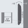 Vivolink Support mural professionnel avec inclinaison, 23-55 pouces, VESA 400x400