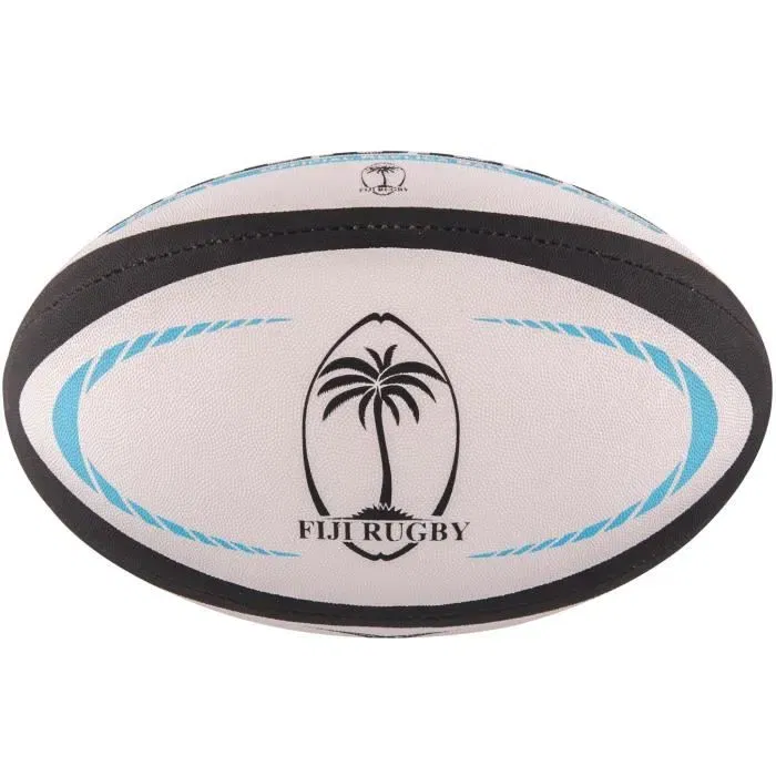 Gilbert Ballon de Rugby Réplica Fidji Taille 5 - Ballon Officiel