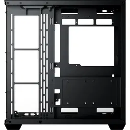 XIGMATEK Aqua V AIR - Boîtier PC ATX Cubique Panoramique en Verre Trempé Noir avec Ventilateurs ARGB, Ports USB 3.0 et Type-C