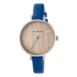 Radiant RA430602 avec cadran beige et bracelet en cuir bleu