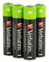 Verbatim Batterie Rechargeable Premium AAA HR03, 950 mAh, 1.2 V, NiMH, pour Appareils Photo Numériques et Télécommandes