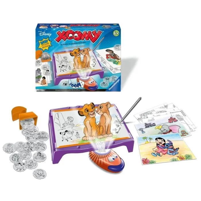 Ravensburger Xoomy Maxi Disney - Table à dessiner, 72 calques (Le Roi Lion, Stitch, Princesses...), Activité créative pour enfants dès 6 ans, Réf. 23946 Ravensburger Xoomy Maxi Disney - Table à dessiner, 72 calques (Le Roi Lion, Stitch, Princesses...), Activité créative pour enfants dès 6 ans, Réf. 23946