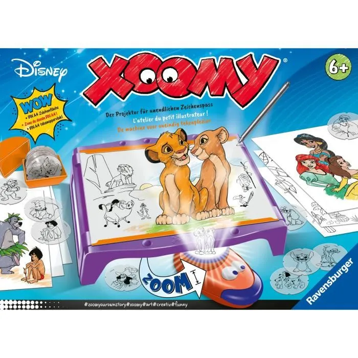 Ravensburger Xoomy Maxi Disney - Table à dessiner, 72 calques (Le Roi Lion, Stitch, Princesses...), Activité créative pour enfants dès 6 ans, Réf. 23946 Ravensburger Xoomy Maxi Disney - Table à dessiner, 72 calques (Le Roi Lion, Stitch, Princesses...), Activité créative pour enfants dès 6 ans, Réf. 23946