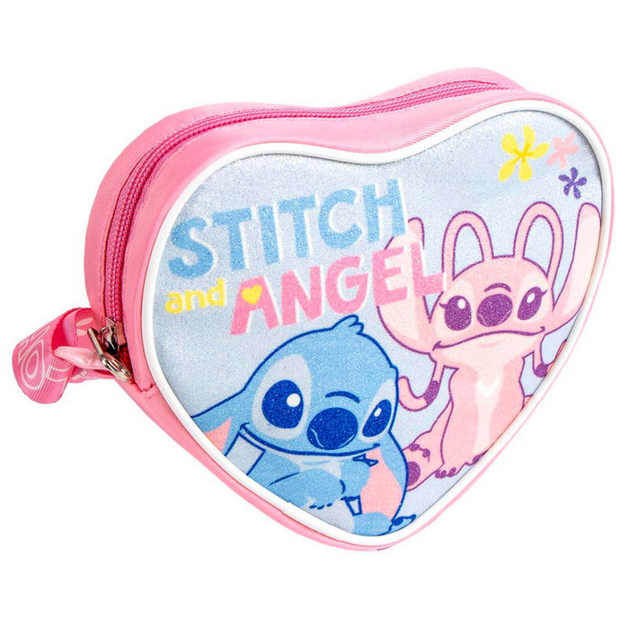 Cerdá Sac à bandoulière Stitch Rose en forme de cœur Cerdá Sac à bandoulière Stitch Rose en forme de cœur