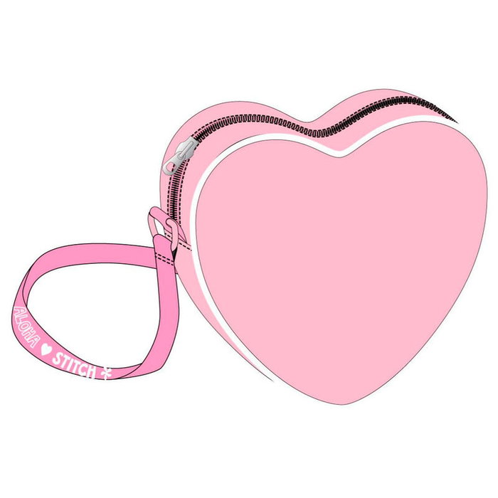 Cerdá Sac à bandoulière Stitch Rose en forme de cœur Cerdá Sac à bandoulière Stitch Rose en forme de cœur
