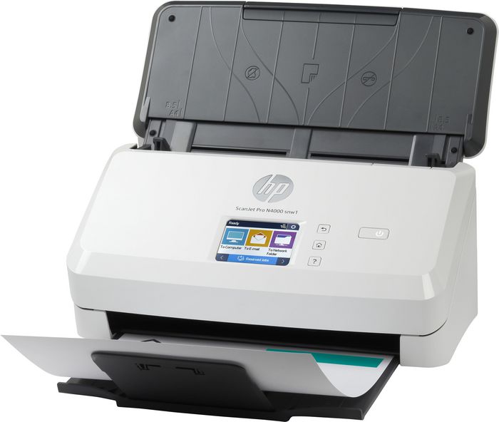 HP Scanner ScanJet Pro N4000 snw1 à alimentation automatique feuille à feuille - Numérisation recto verso jusqu'à 40 ppm / 80 ipm - Chargeur ADF 50 pages