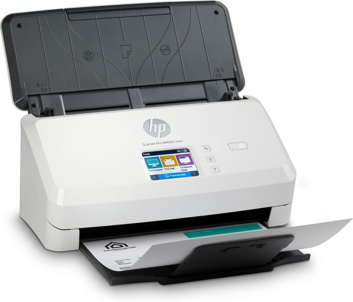 HP Scanner ScanJet Pro N4000 snw1 à alimentation automatique feuille à feuille - Numérisation recto verso jusqu'à 40 ppm / 80 ipm - Chargeur ADF 50 pages