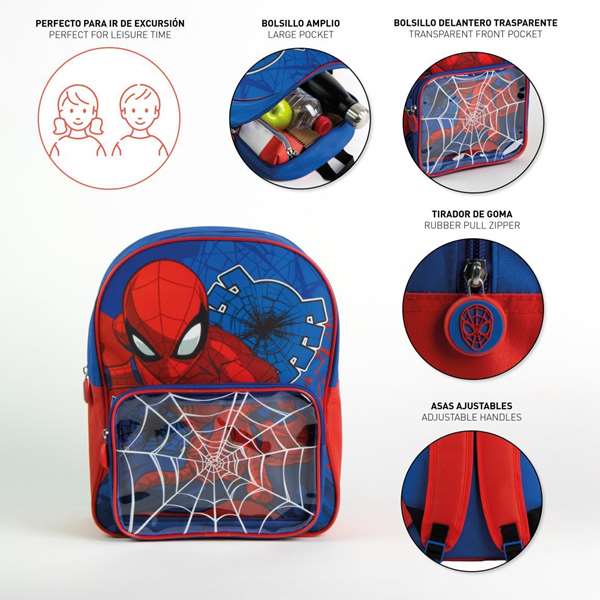 Cerdá Mochila Infantil Spiderman pour Enfant 3 Ans - Sac à Dos Bleu Foncé 25 x 30 x 12 cm Cerdá Mochila Infantil Spiderman pour Enfant 3 Ans - Sac à Dos Bleu Foncé 25 x 30 x 12 cm