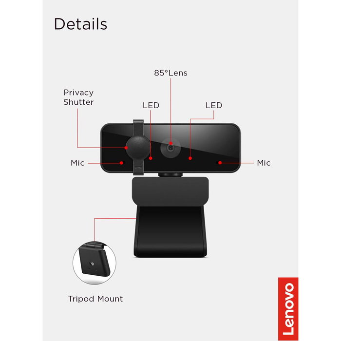 Lenovo 310 FHD Webcam Black