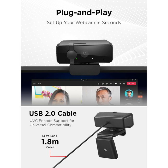 Lenovo 310 FHD Webcam Black