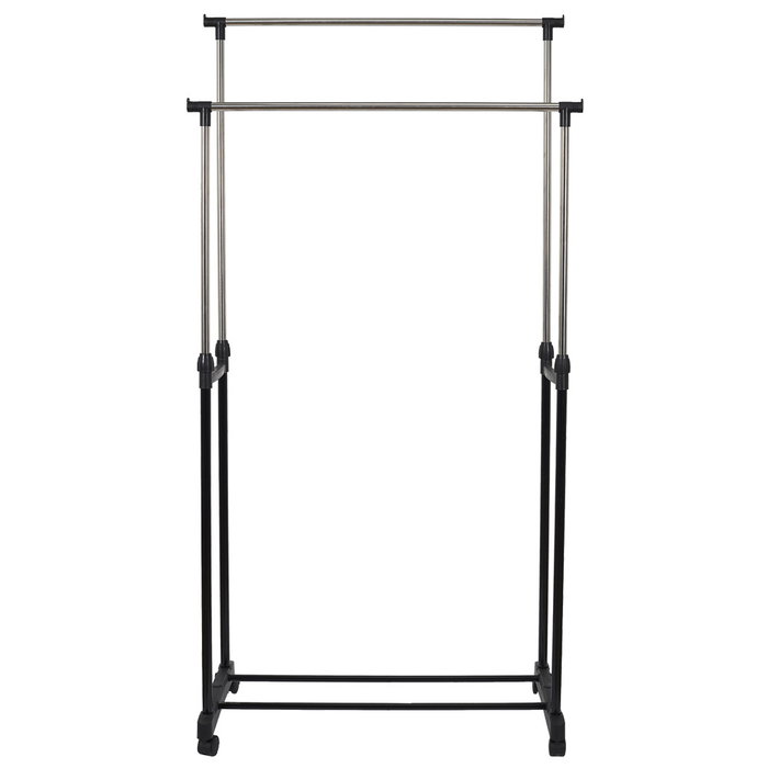 Je cherche une Idee Perchero barra doble c/ruedas avec roulettes et hauteur réglable