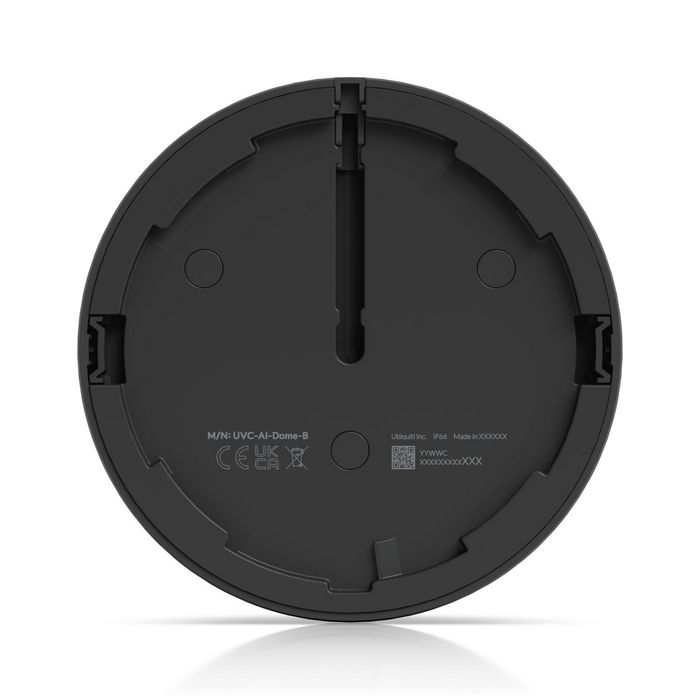 Ubiquiti UVC-AI-Dome-B Caméra dôme extérieure 4K (8MP) résistante aux intempéries avec vision nocturne IR 40m, IA reconnaissance faciale et plaques, PoE