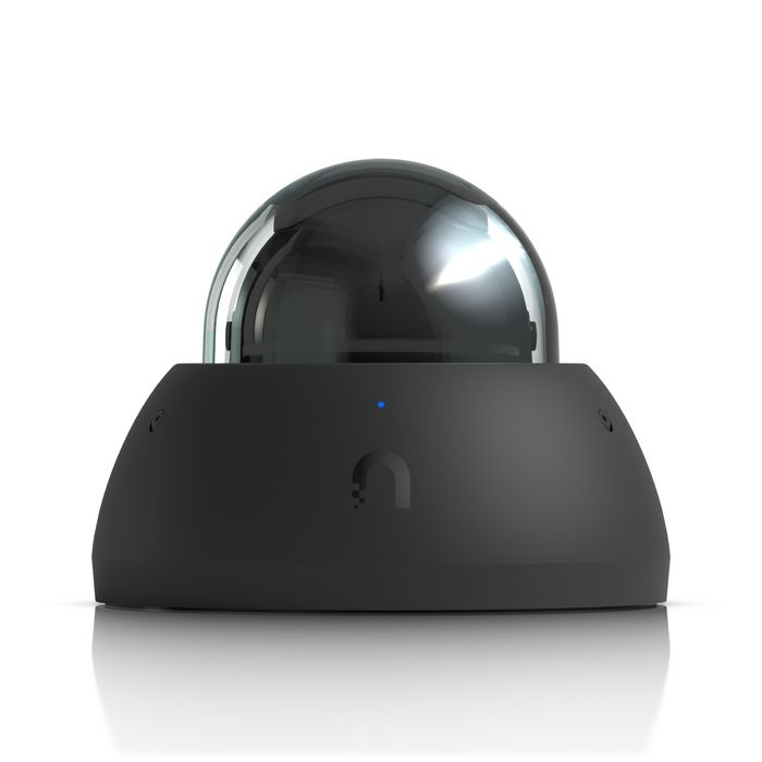 Ubiquiti UVC-AI-Dome-B Caméra dôme extérieure 4K (8MP) résistante aux intempéries avec vision nocturne IR 40m, IA reconnaissance faciale et plaques, PoE