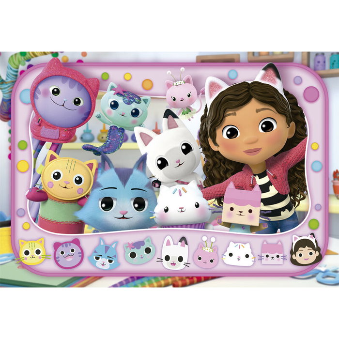 CLEMENTONI Puzzle Maxi La Maison de Poupées de Gabby - 60 Pièces, Taille Assemblé 62 x 42 cm