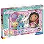 CLEMENTONI Puzzle Maxi La Maison de Poupées de Gabby - 60 Pièces, Taille Assemblé 62 x 42 cm