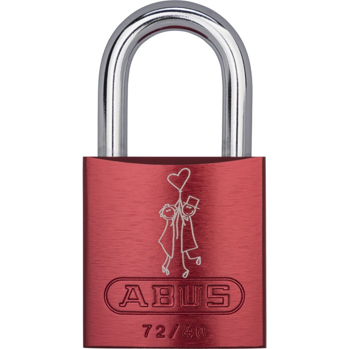 Abus Love 72/40 Lock Look 1 SL 6 Rouge/Argent Abus Love 72/40 Lock Look 1 SL 6 Rouge/Argent