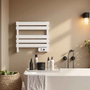 Yoevu Toallero Électrique 150 W Blanc Aluminium avec Temporisateur Programmable