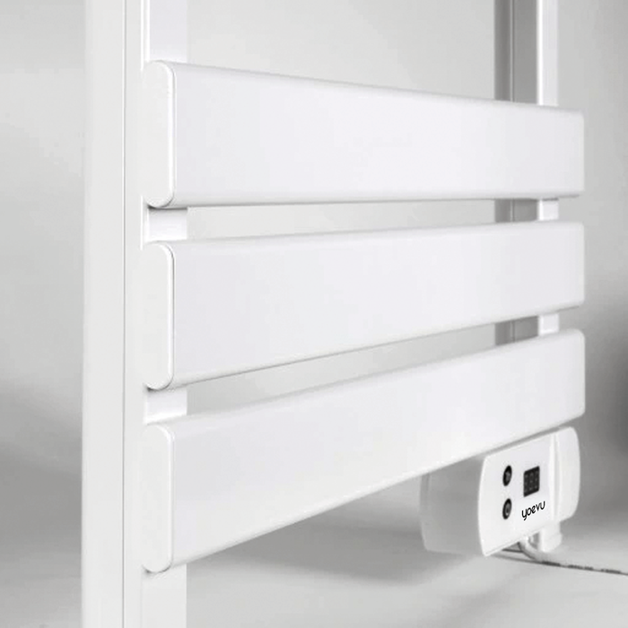 Yoevu Toallero Électrique 150 W Blanc Aluminium avec Temporisateur Programmable