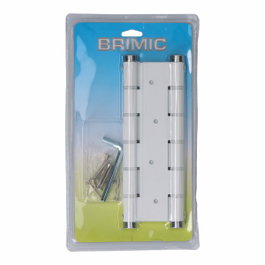 Micel Charnière à double action BS10 BL M57001 Aluminium Blanc 133 x 180 mm