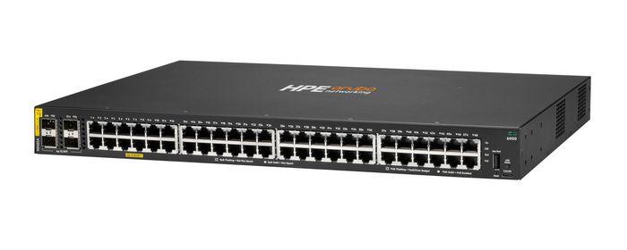 Hewlett Packard Enterprise Commutateur Réseau Aruba CX 6000 48 Ports Gigabit PoE+ 370W avec 4 Ports SFP, Compact et Sans Ventilateur, pour PME et Filiales Hewlett Packard Enterprise Commutateur Réseau Aruba CX 6000 48 Ports Gigabit PoE+ 370W avec 4 Ports SFP, Compact et Sans Ventilateur, pour PME et Filiales
