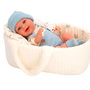 Muñecas Arias Poupée Bébé Gadi Elegance 33 cm Bleu avec Nacelle et Sac