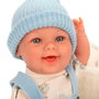 Muñecas Arias Poupée Bébé Gadi Elegance 33 cm Bleu avec Nacelle et Sac