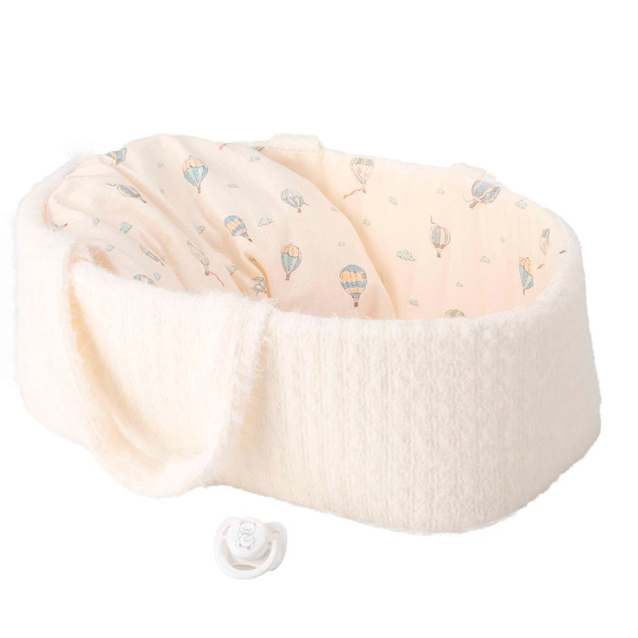 Muñecas Arias Poupée Bébé Gadi Elegance 33 cm Bleu avec Nacelle et Sac