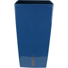 Riviera Bac à fleurs carré EVA NEW HAUT - Plastique 100% recyclable - 69 litres - H 68.5 x L 37 x P 37 cm - Bleu