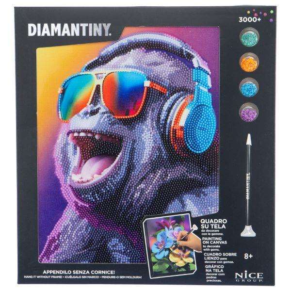 Nice Diario Crystal Artl Diamantiny Quadro Kit pour mosaïques avec gemmes de couleur - Surt 3 animaux - Dimensions 32x32x2,4 cm