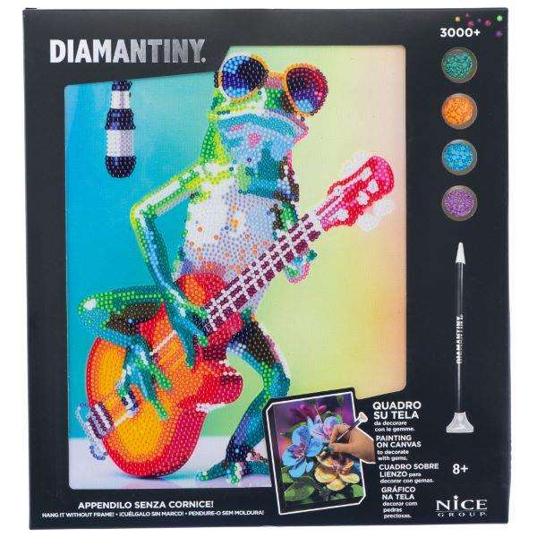 Nice Diario Crystal Artl Diamantiny Quadro Kit pour mosaïques avec gemmes de couleur - Surt 3 animaux - Dimensions 32x32x2,4 cm