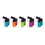 Prof Briquet électronique flamme bleue bidon en caoutchouc couleurs assorties 4 unités