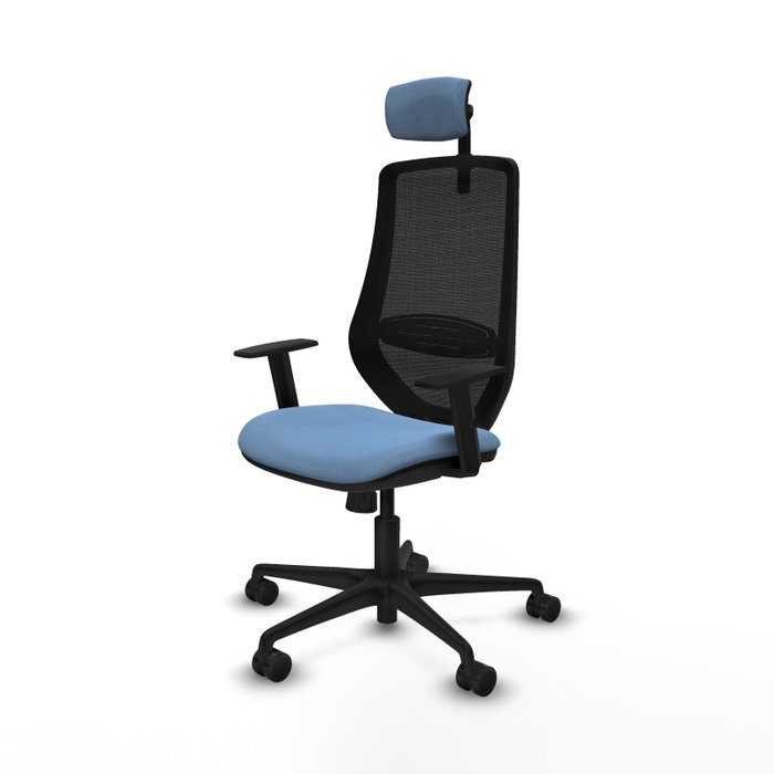 Chaise de Bureau Piqueras y Crespo D036N2W Bleu ciel