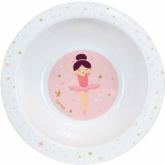 Fun House Lot vaisselle Danseuse Ballerine avec peluche musicale rose