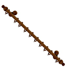 RIEL CHYC Tringle bois complète 1,20 mètres x 12 mm noyer