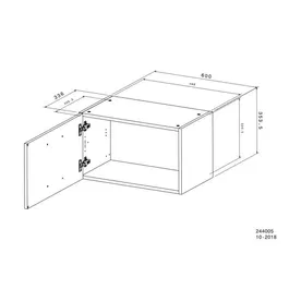 Oslo - Meuble de cuisine haut 1 porte blanc mat - Buffet rangement 60x36x35 cm - Style contemporain - Finition mélaminée résistante