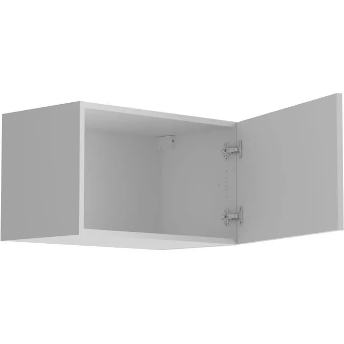 Oslo - Meuble de cuisine haut 1 porte blanc mat - Buffet rangement 60x36x35 cm - Style contemporain - Finition mélaminée résistante