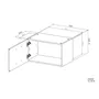 Oslo - Meuble de cuisine haut 1 porte blanc mat - Buffet rangement 60x36x35 cm - Style contemporain - Finition mélaminée résistante