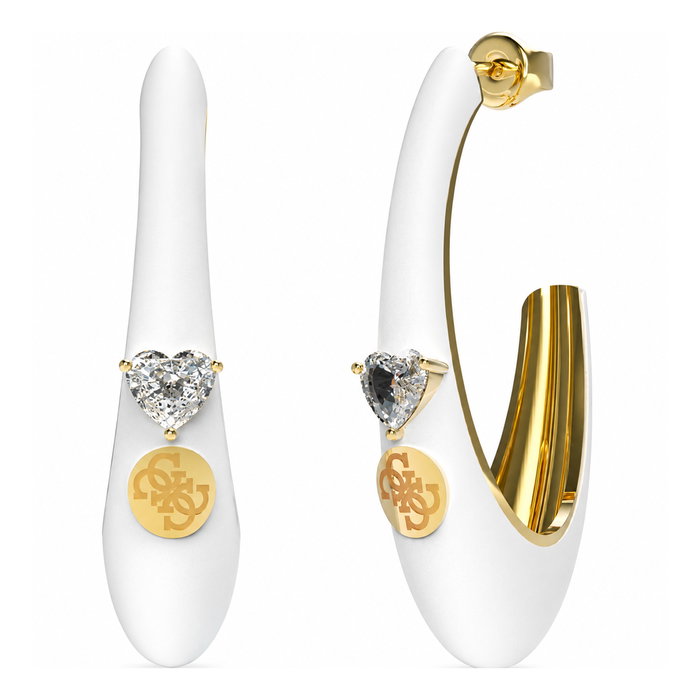 Guess JUBE01453JWYGWHT-U Boucles d'oreilles blanc 2cm Guess JUBE01453JWYGWHT-U Boucles d'oreilles blanc 2cm