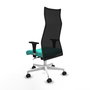 Piqueras y Crespo Chaise de Bureau Albacete XL Turquoise et Noir