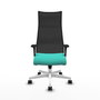 Piqueras y Crespo Chaise de Bureau Albacete XL Turquoise et Noir