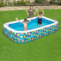 Bestway 54121 Piscine Gonflable 3 Chambres Floral 305x183x56 cm +6 Ans Jardin