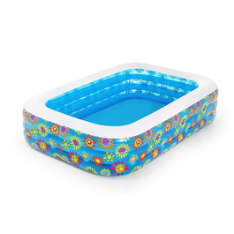 Bestway 54121 Piscine Gonflable 3 Chambres Floral 305x183x56 cm +6 Ans Jardin