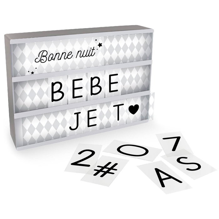 Home Deco Kids Boîte lumineuse avec messages personnalisables