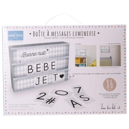 Home Deco Kids Boîte lumineuse avec messages personnalisables