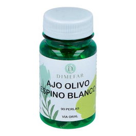 Dimefar Ajo+Olivo+Espino 90 Perlas Complément Alimentaire Cardiovasculaire Ail Olivier Aubépine