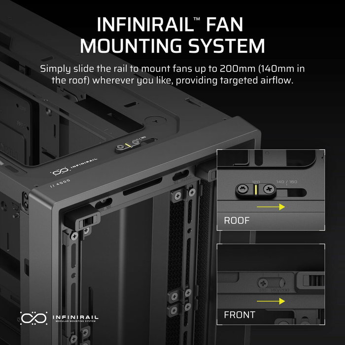Corsair 4000D - Boîtier PC moyen tour modulaire - Noir