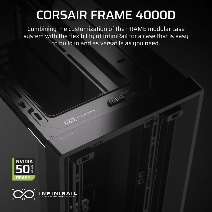 Corsair 4000D - Boîtier PC moyen tour modulaire - Noir