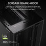 Corsair 4000D - Boîtier PC moyen tour modulaire - Noir